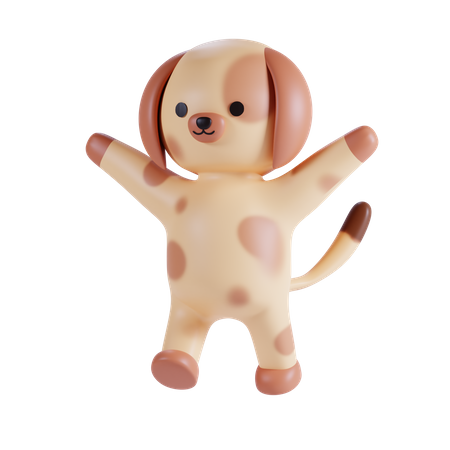 Cute Dog  3D Illustration