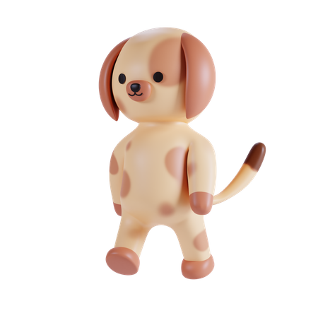 Cute Dog  3D Illustration