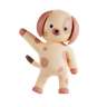 3d cute dog emoji