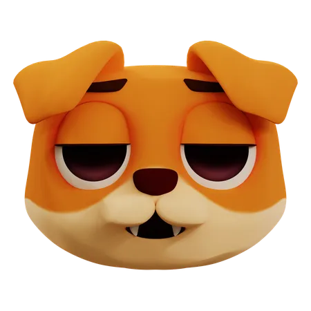 Cute Dog Sleepy Emoji  3D Icon