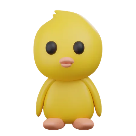 Cute Duck  3D Icon