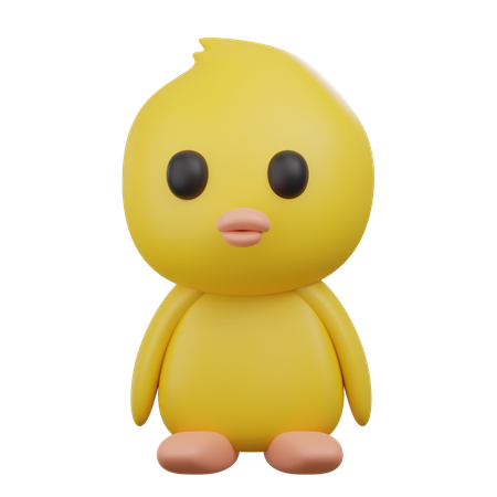 Cute Duck  3D Icon