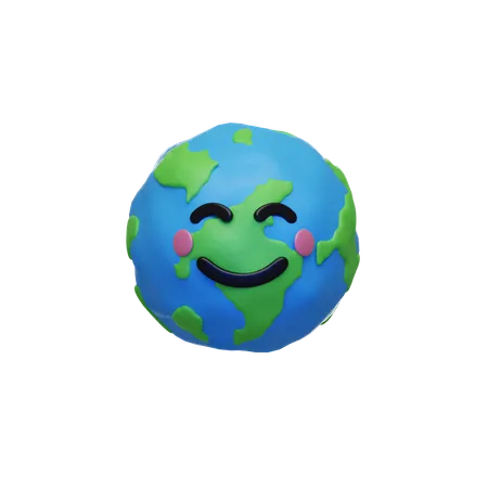 Cute Earth  3D Icon