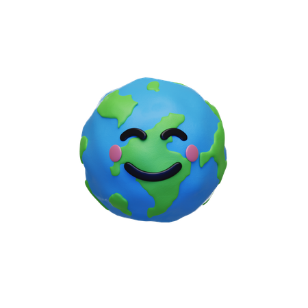 Cute Earth  3D Icon