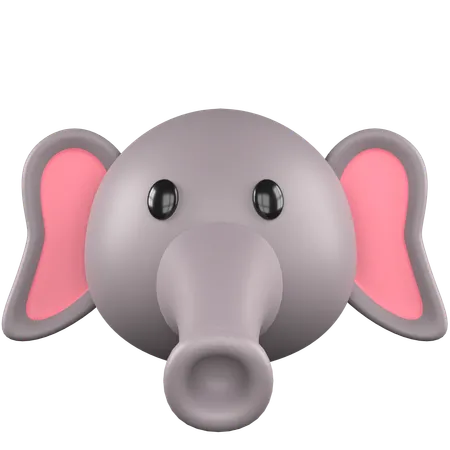 Cute Elephant  3D Icon