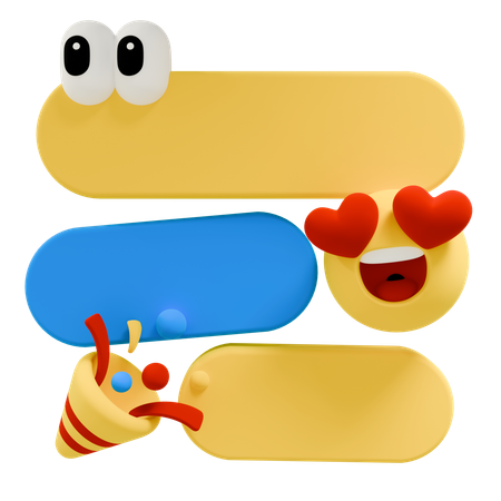Cute Emojis And Party  3D Icon