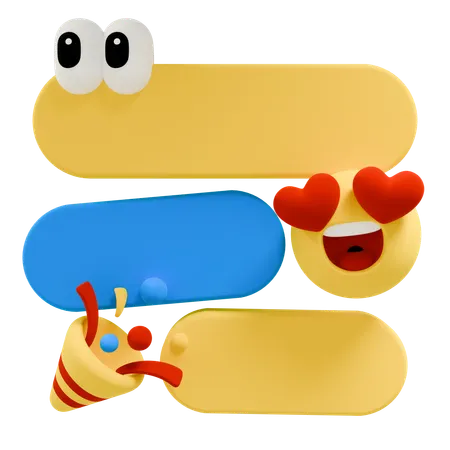 Cute Emojis And Party  3D Icon