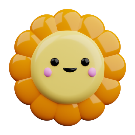 Cute Flower  3D Icon