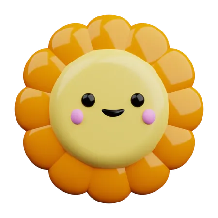 Cute Flower  3D Icon