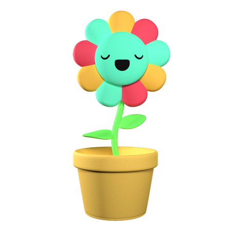 Cute Flower  3D Illustration