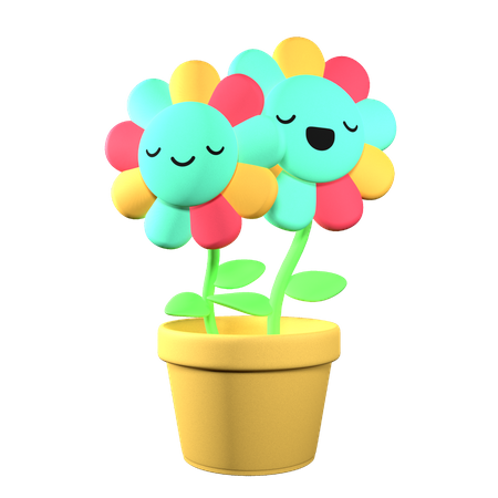 Cute Flower  3D Illustration