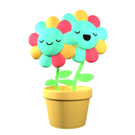 Cute Flower 3D Illustration