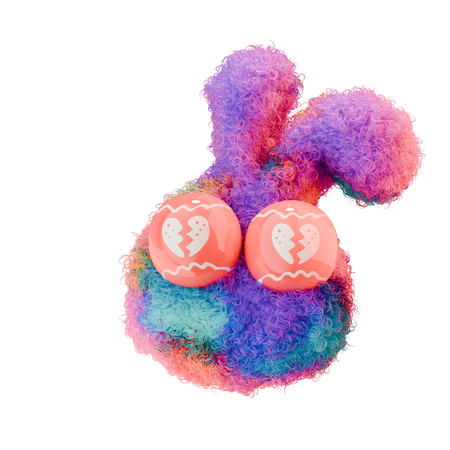 Cute Fluffy Heart  3D Icon