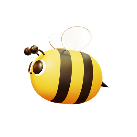 Cute Flying Bee  3D Icon