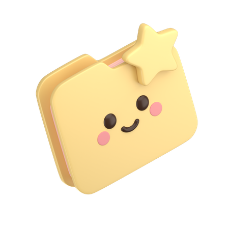 Cute Folder  3D Icon