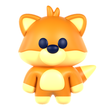 Cute Fox  3D Icon