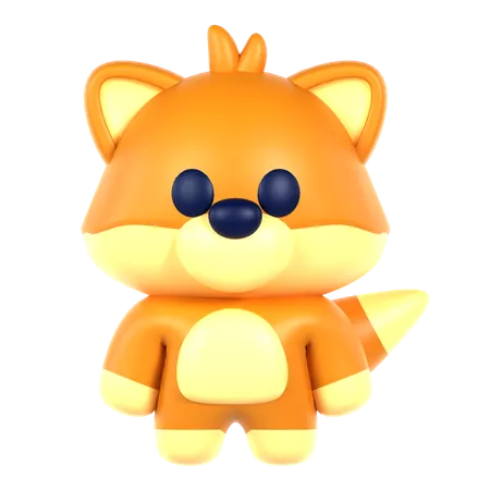 Cute Fox  3D Icon
