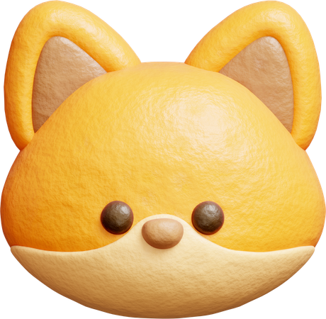 Cute Fox  3D Icon