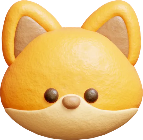 Cute Fox  3D Icon