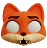 Cute Fox Scared Emoji