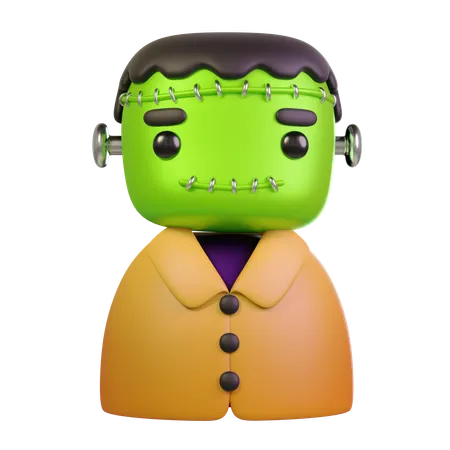 Cute Frankenstein  3D Icon