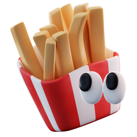 Cute French Fries  3D Icon