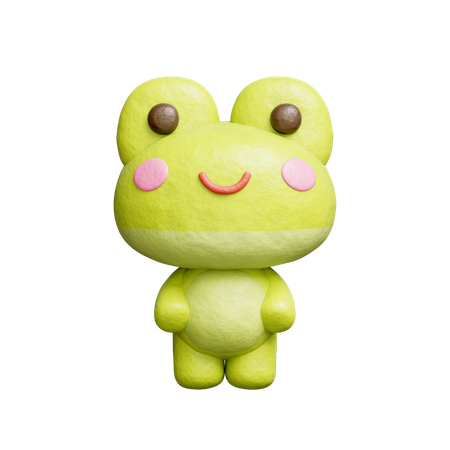 Cute Frog Character  3D Icon