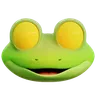 Cute Frog Scared Emoji