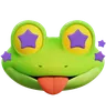 Cute Frog Star Emoji