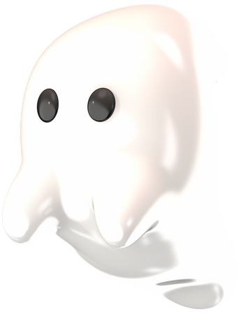 かわいい幽霊  3D Icon