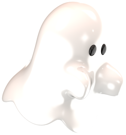 かわいい幽霊  3D Icon