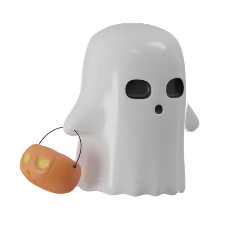 Cute Ghost  3D Icon