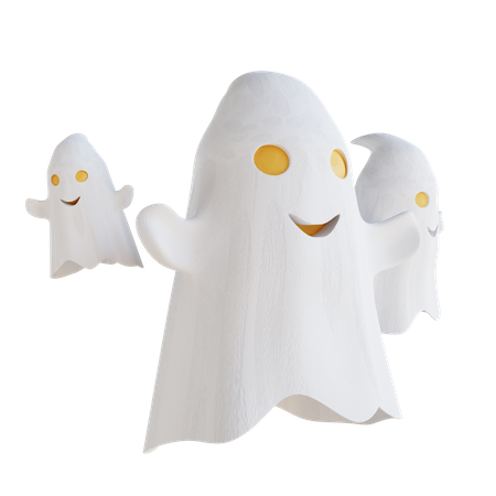 Cute Ghost  3D Icon