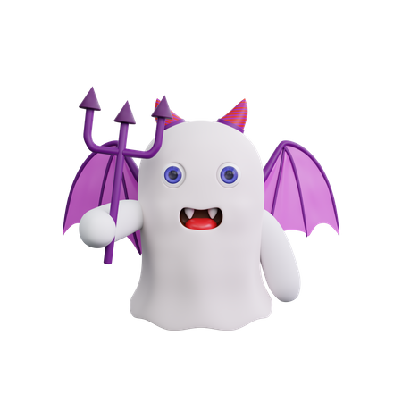 Cute Ghost  3D Illustration