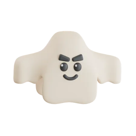 Cute Ghost 3 D Illustration 3D Icon