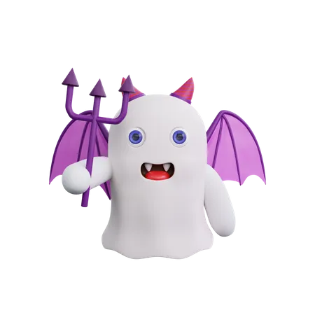 3 D Cute Ghost Halloween Spooky Boo Characters And Various Poses 3D Illustration