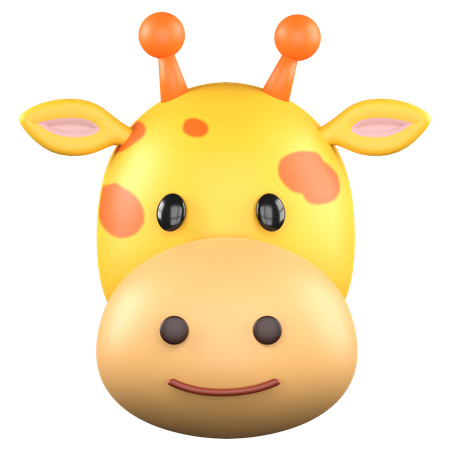 Cute Giraffe  3D Icon