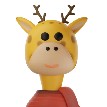 Cute Giraffe 3D Icon