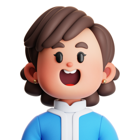 CUTE GIRL  3D Icon