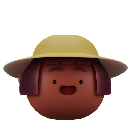 Cute Girl  3D Icon