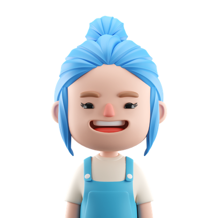 Cute Girl  3D Icon