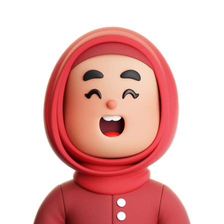 CUTE GIRL MUSLIM  3D Icon