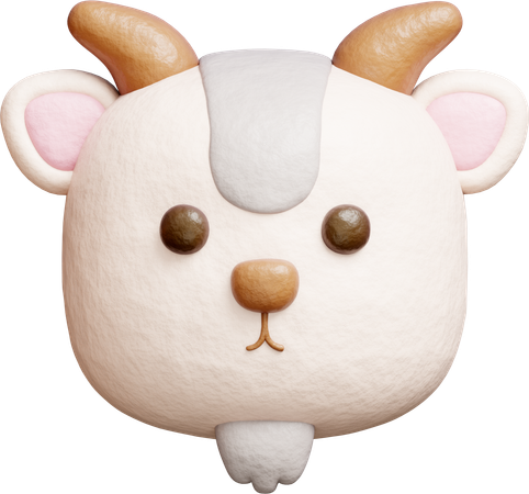 Cute Goat  3D Icon