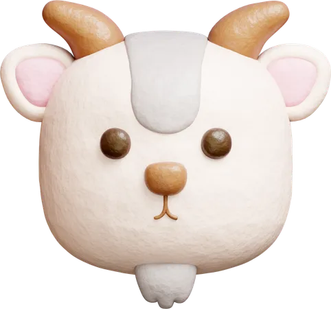 Cute Goat  3D Icon