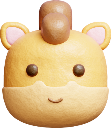 かわいい馬  3D Icon