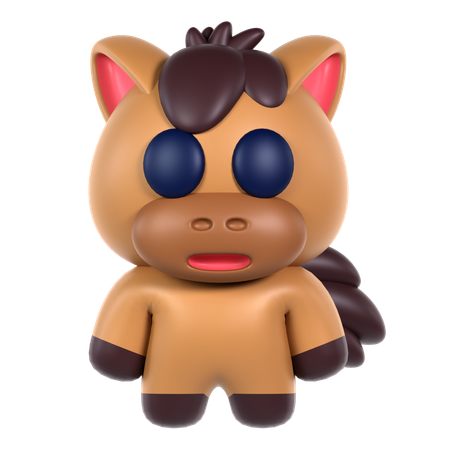 Cute Horse  3D Icon