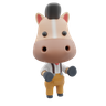 horse character emoji 3d
