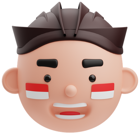 Cute Humanist Indonesian Avatar  3D Illustration