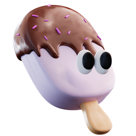 Cute Ice Cream Stick  3D Icon