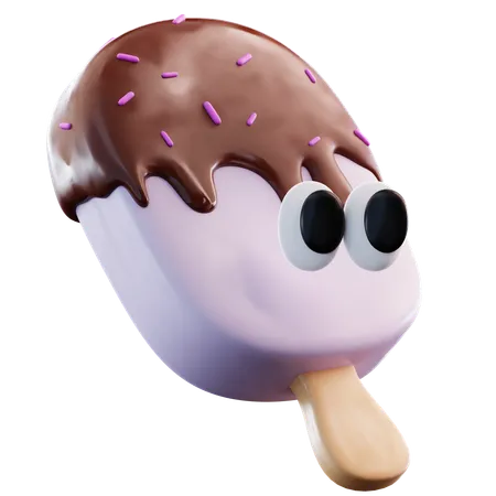 Cute Ice Cream Stick  3D Icon